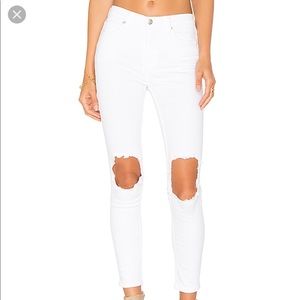 Free People busted knee skinny